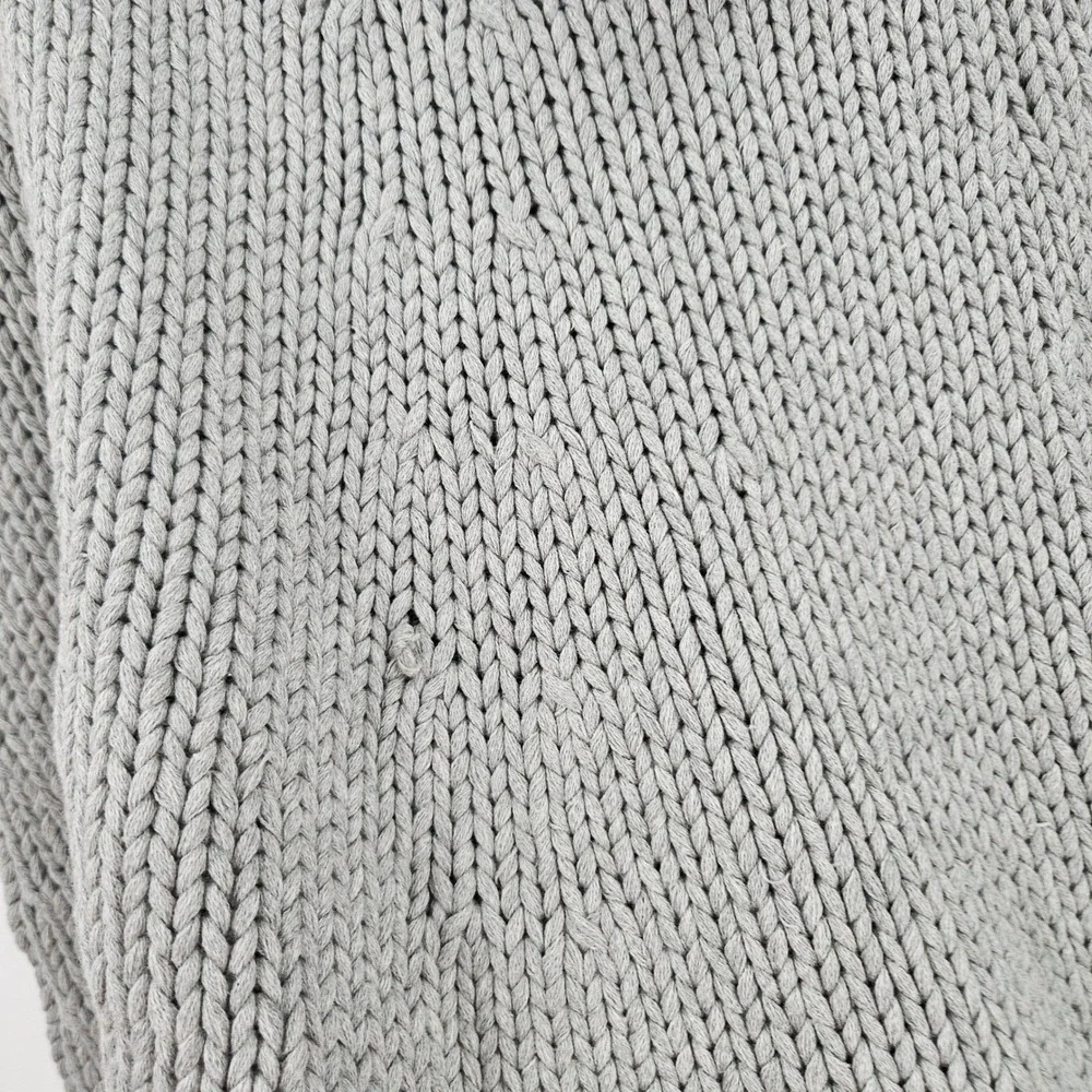 Vintage J. Crew Rollneck Handknit Sweater Gray Fisherman NWT Oarsman L